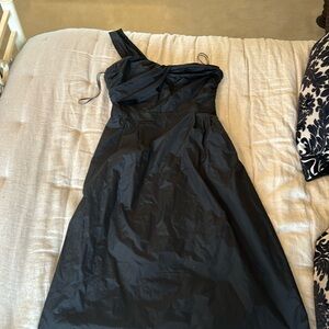 Black one shoulder maxi dress